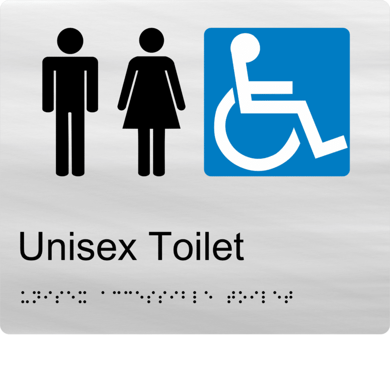 Unisex Accessible Toilet BT10 Braille Sign - Image 3