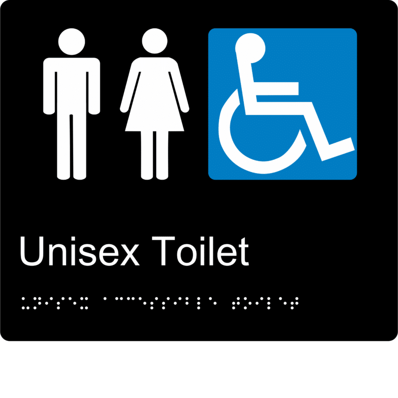 Unisex Accessible Toilet BT10 Braille Sign - Image 2