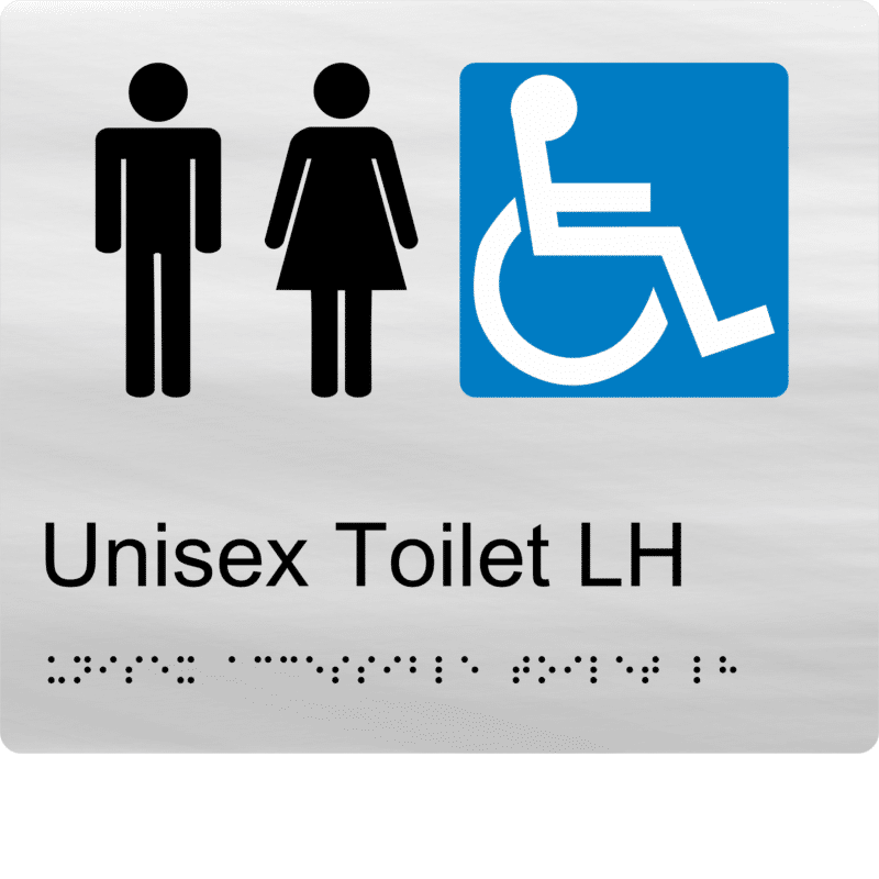 Unisex Accessible Toilet LH BT11 Braille Sign - Image 3