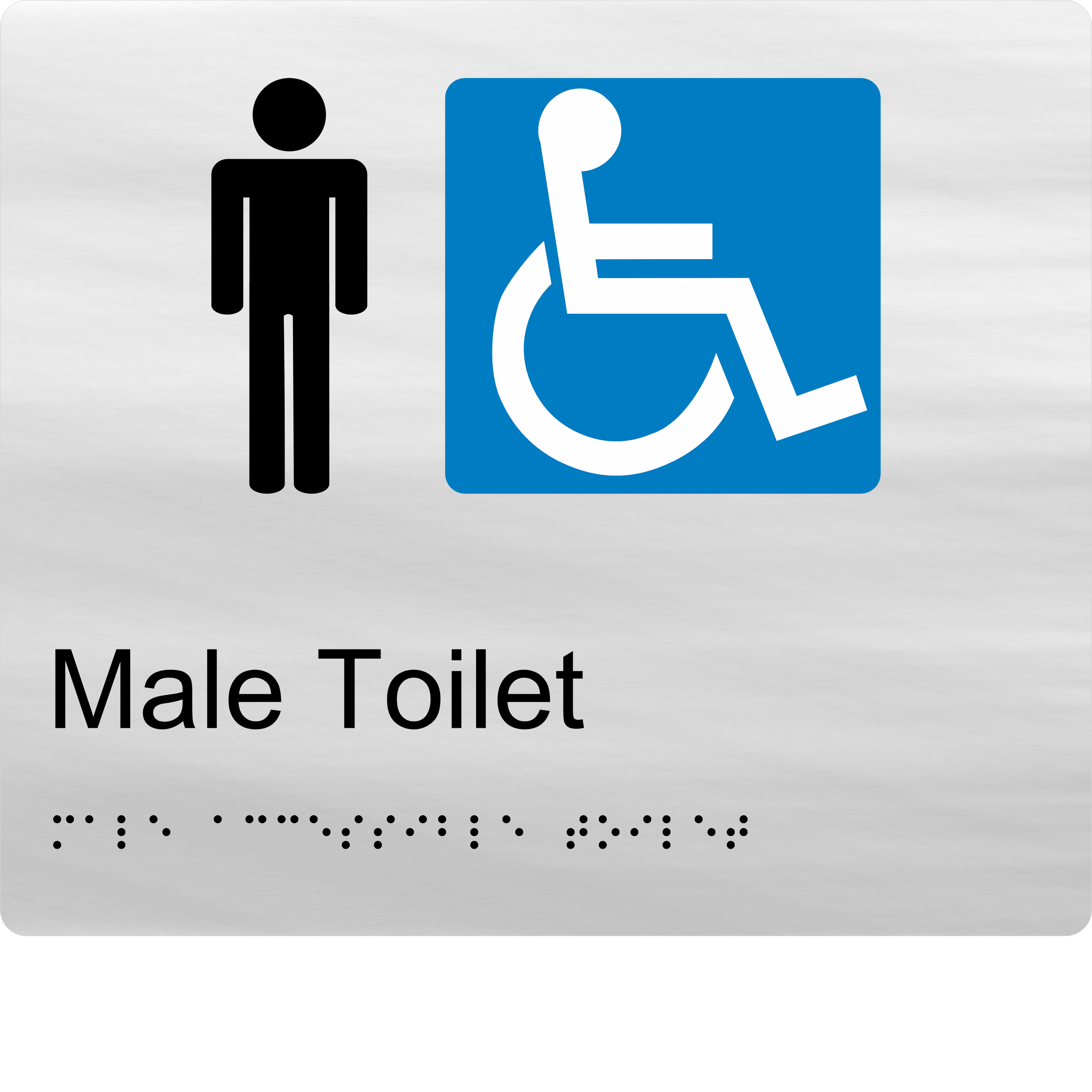 Male Accessible Toilet BT13 Braille Sign - Image 3