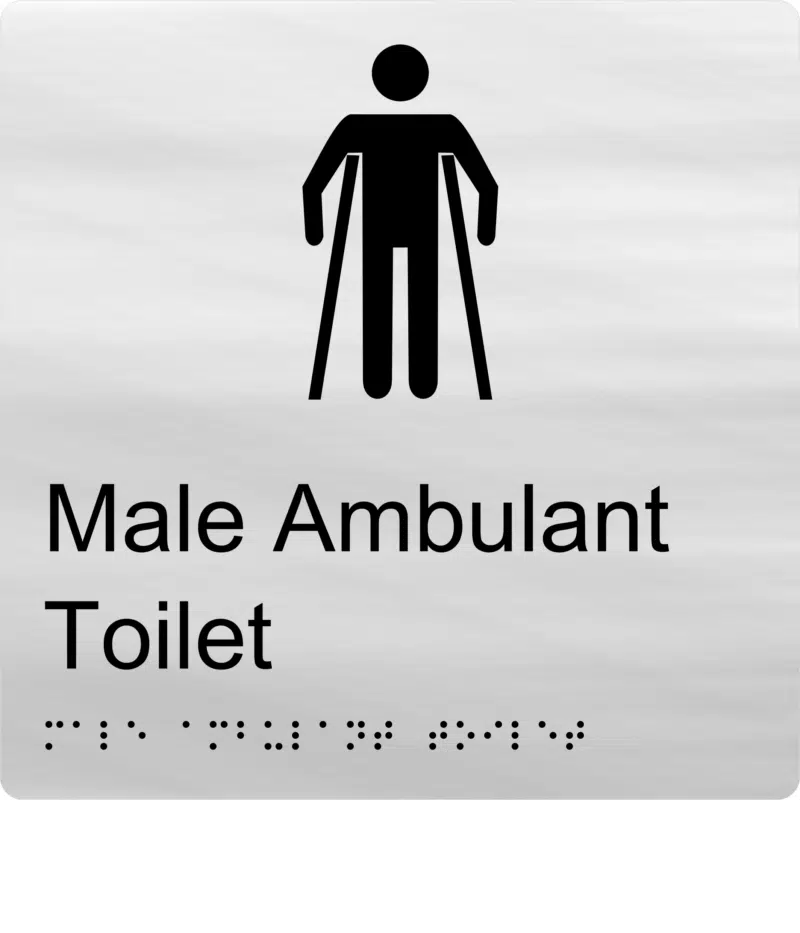 Male Ambulant Toilet BT16 Braille Sign - Image 3