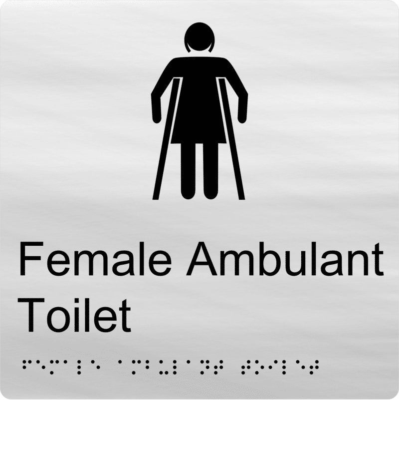 Female Ambulant Toilet BT17 Braille Sign - Image 3