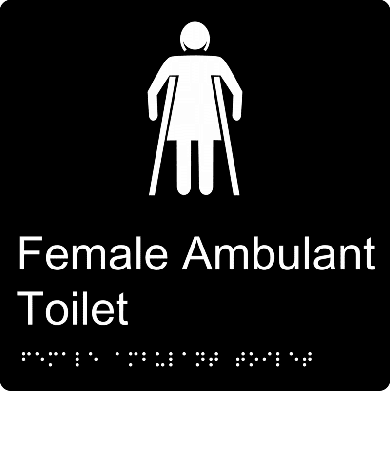 Female Ambulant Toilet BT17 Braille Sign - Image 2