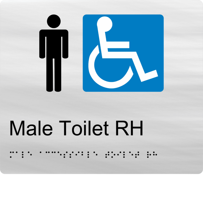 Male Accessible Toilet RH BT19 Braille Sign - Image 3