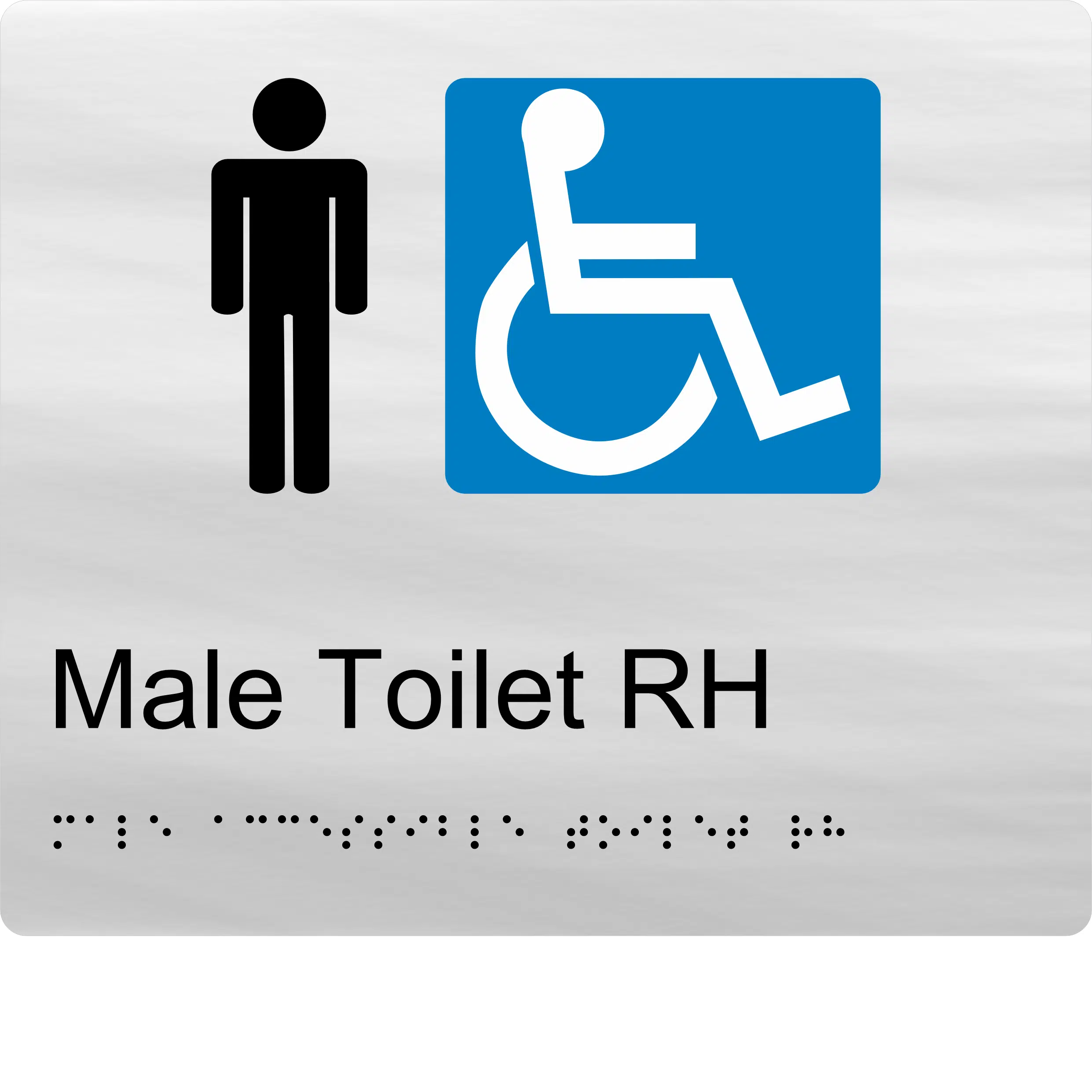Male Accessible Toilet RH BT19 Braille Sign - Image 3