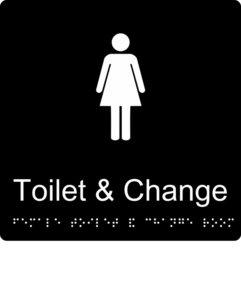 Female Toilet and Change Room BT23 Braille Sign - Image 2