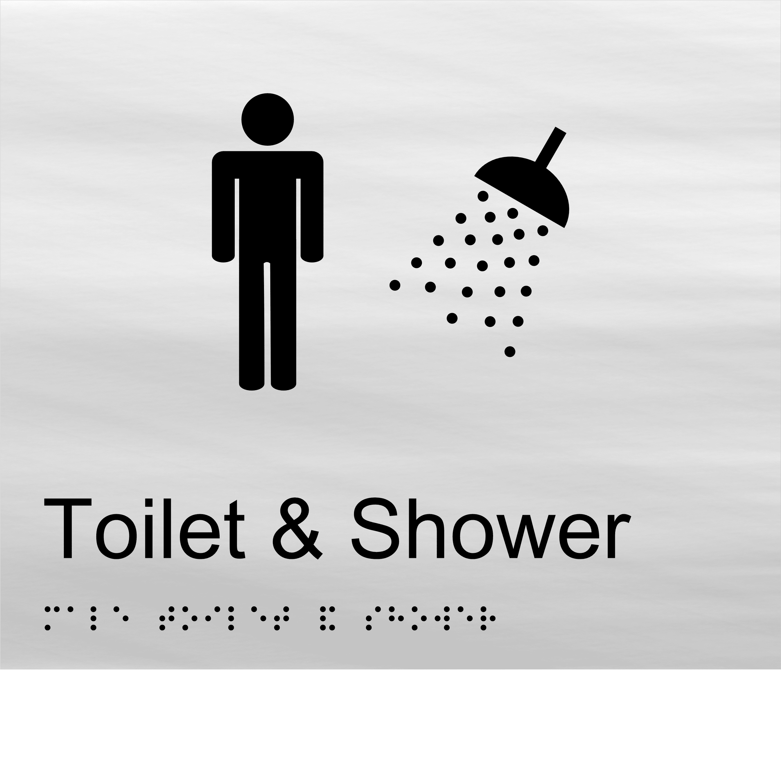 Male Toilet and Shower BT24 Braille Sign - Image 3