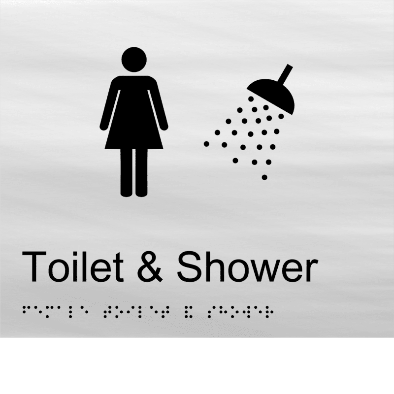 Female Toilet and Shower BT25 Braille Sign - Image 3