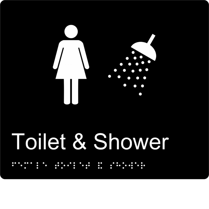 Female Toilet and Shower BT25 Braille Sign - Image 2