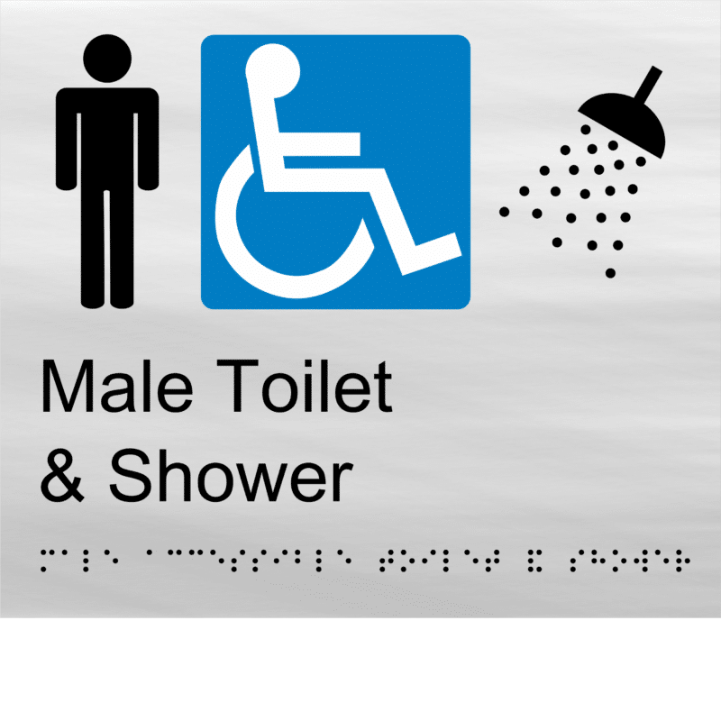Male Accessible Toilet and Shower BT26 Braille Sign - Image 3