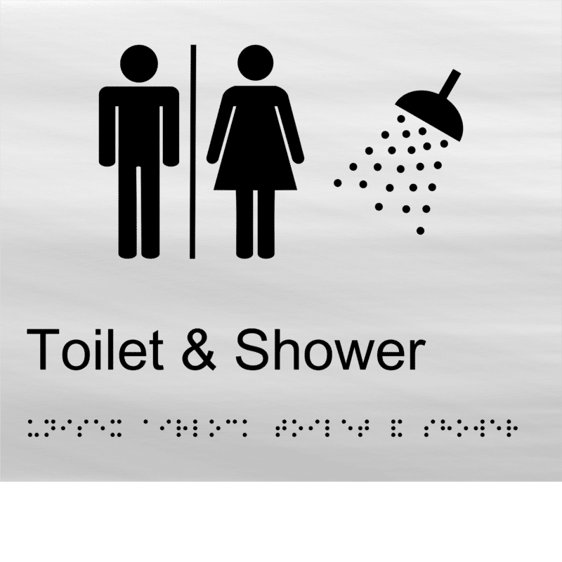 Unisex Air Lock Toilet and Shower BT29 Braille Sign - Image 3