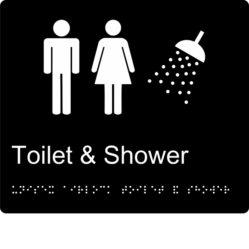Unisex Air Lock Toilet and Shower BT29 Braille Sign - Image 2