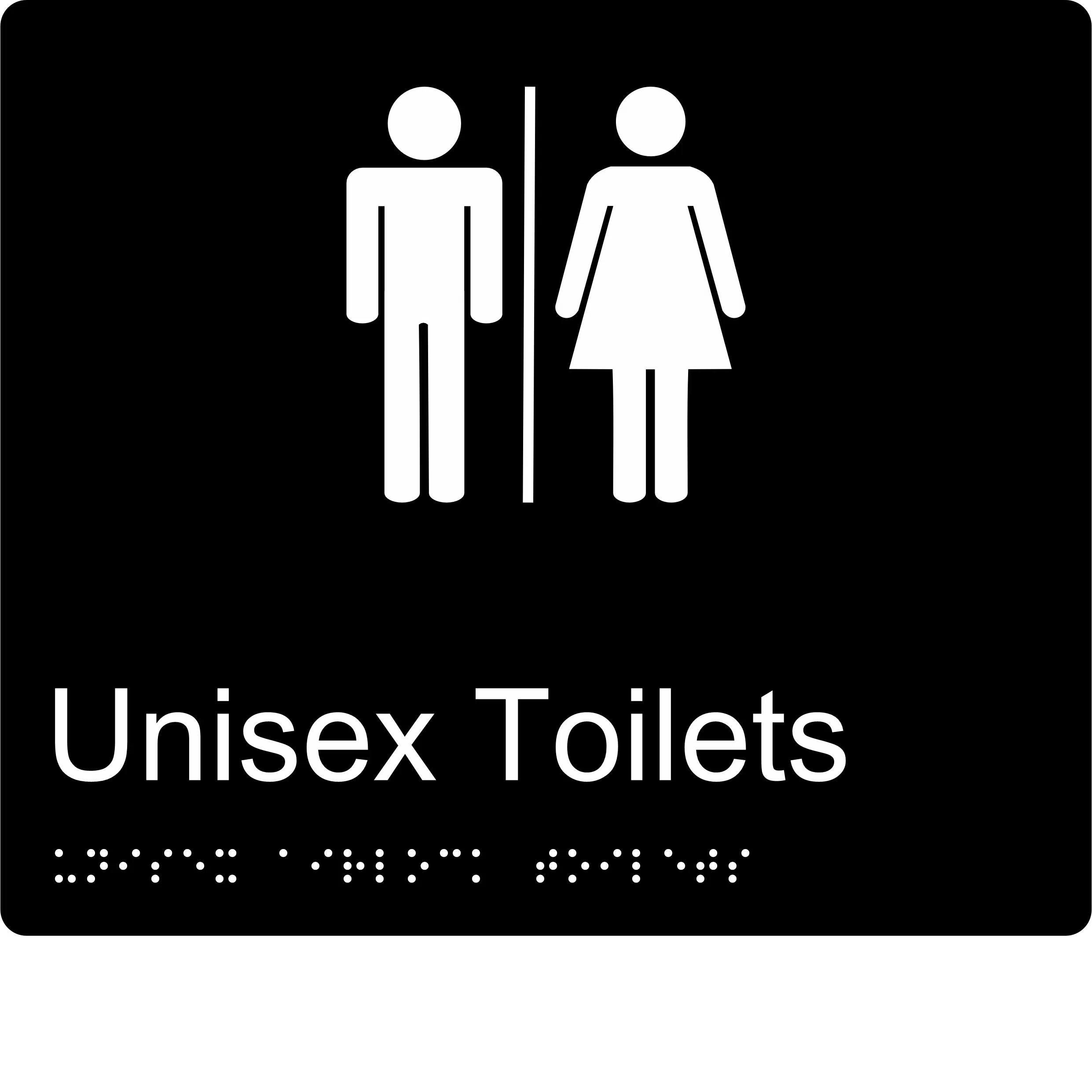 Unisex Air Lock Toilet BT30 Braille Sign - Image 2