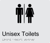 Unisex Air Lock Toilet BT30 Braille Sign