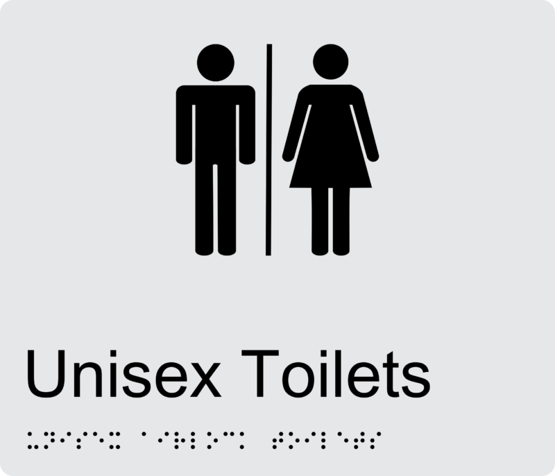 Unisex Air Lock Toilet BT30 Braille Sign
