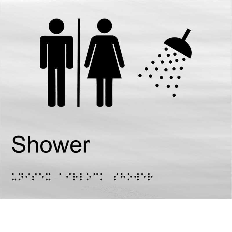 Unisex Air Lock Shower BT31 Braille Sign - Image 3