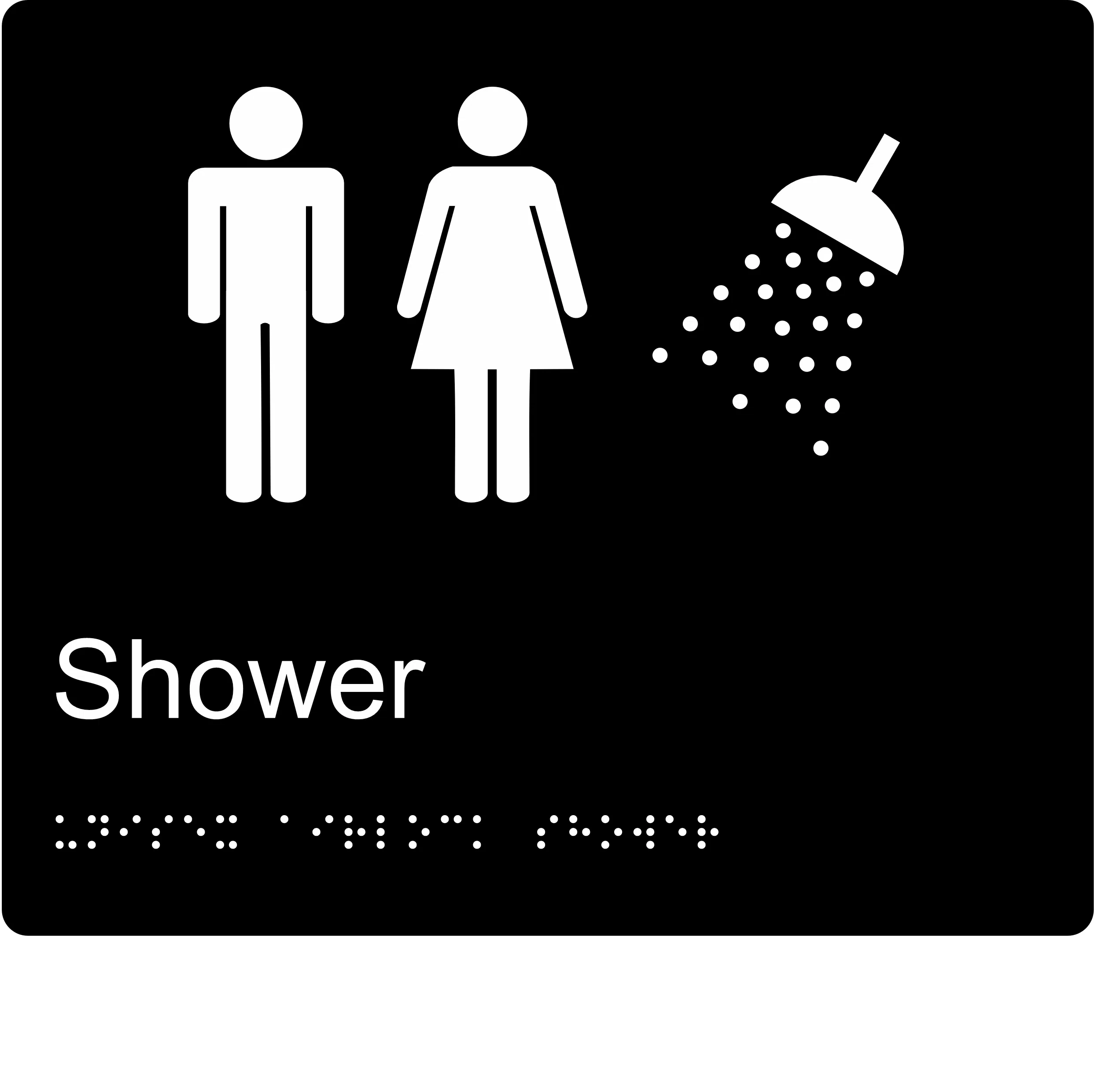 Unisex Air Lock Shower BT31 Braille Sign - Image 2