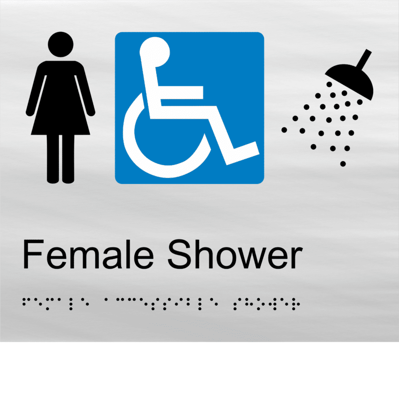 Female Accessible Shower BT33 Braille Sign - Image 3