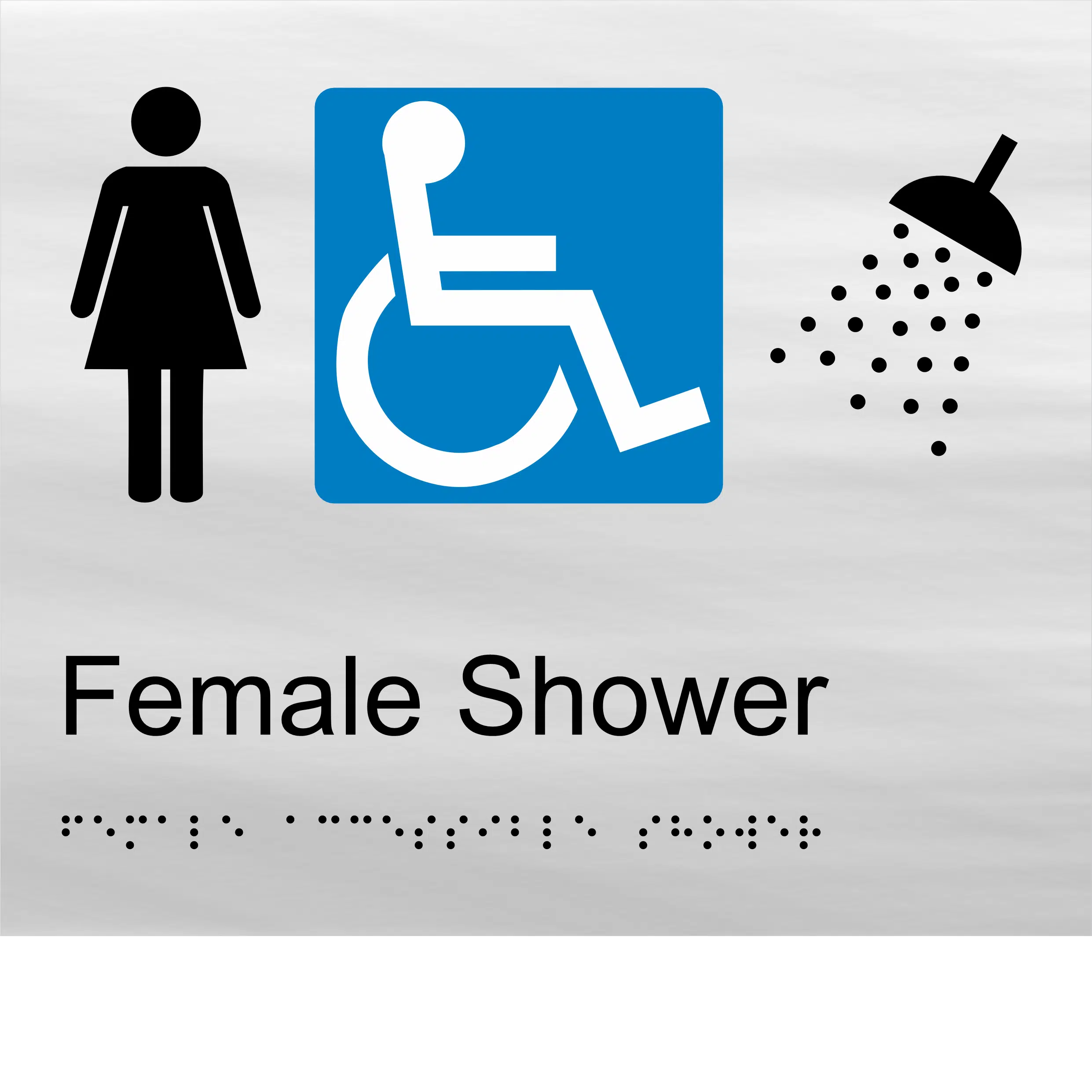 Female Accessible Shower BT33 Braille Sign - Image 3