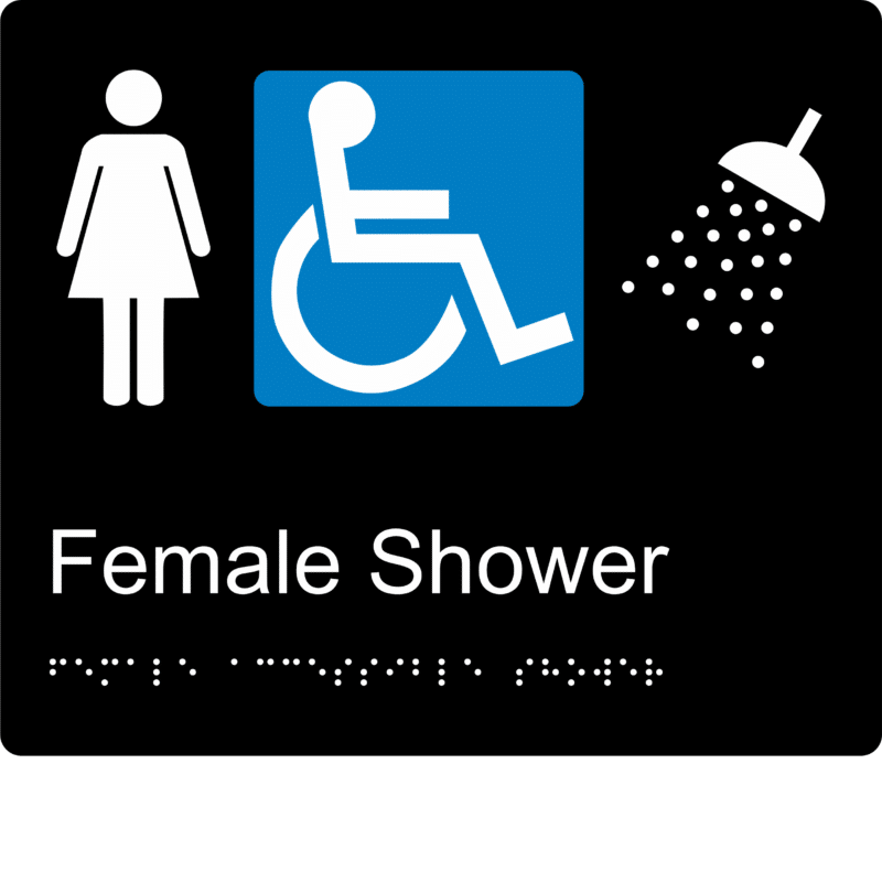 Female Accessible Shower BT33 Braille Sign - Image 2