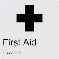 First Aid BT34 Braille Sign