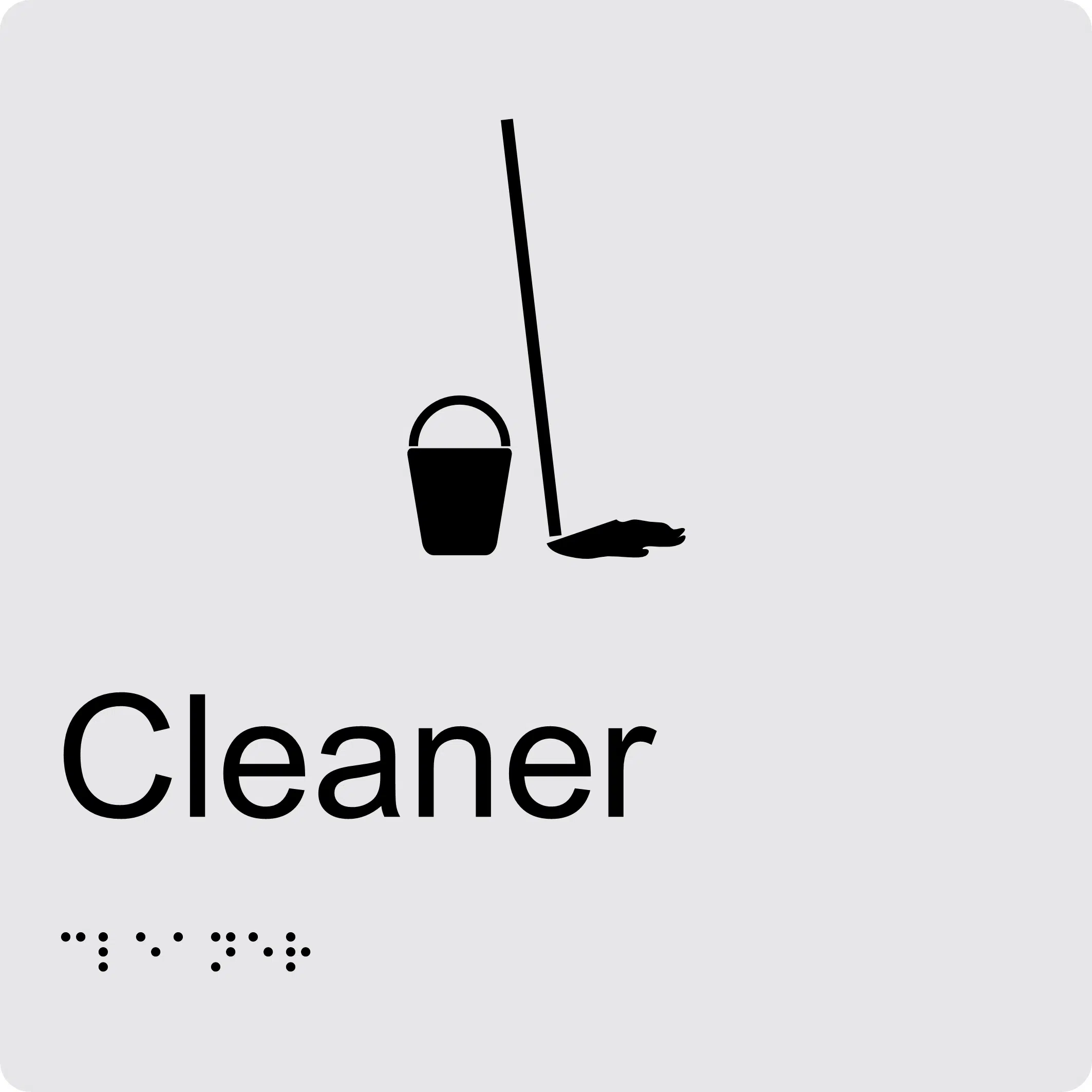Cleaner BT35 Braille Sign