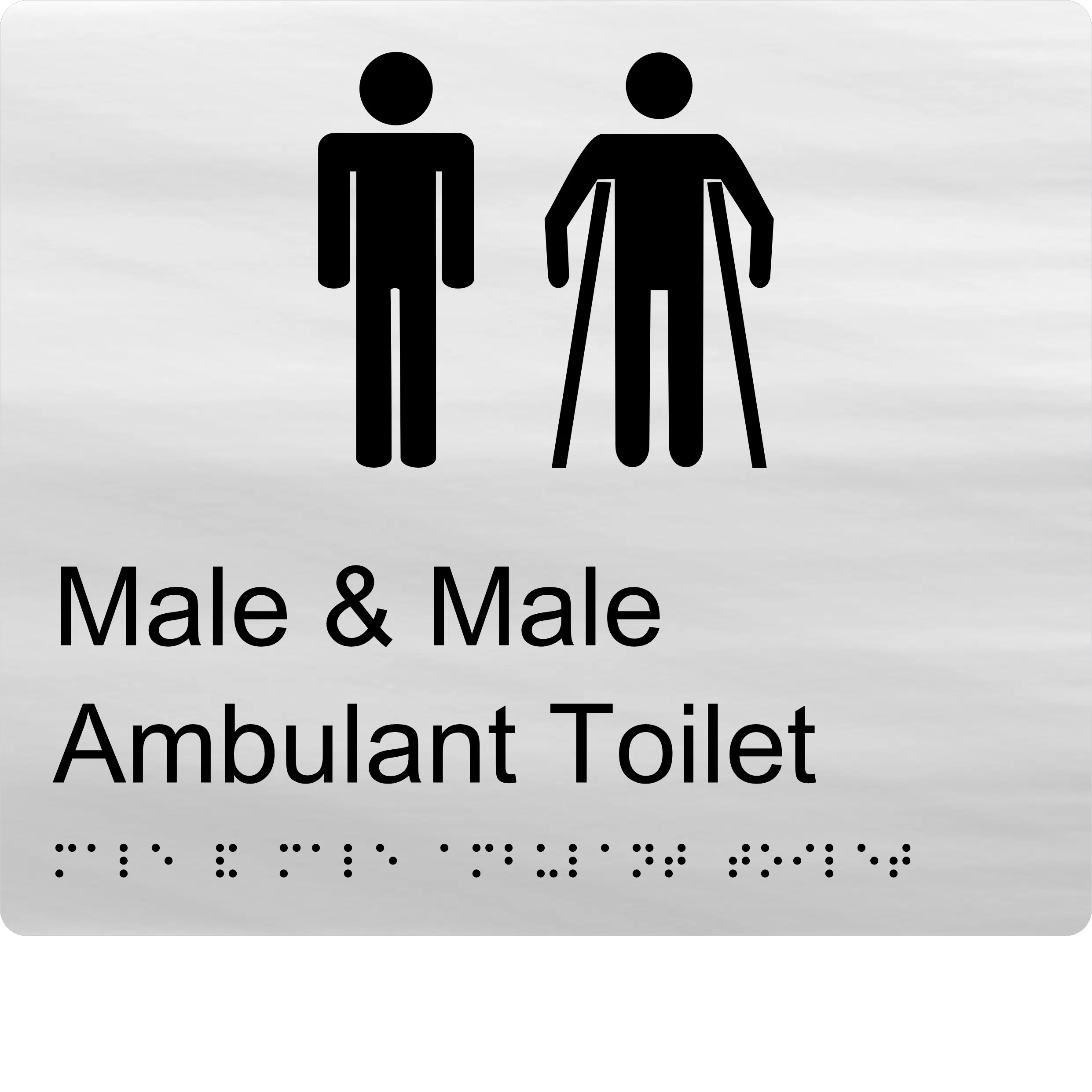 Male and Male Ambulant Toilet Braille Sign BT36 - Image 3