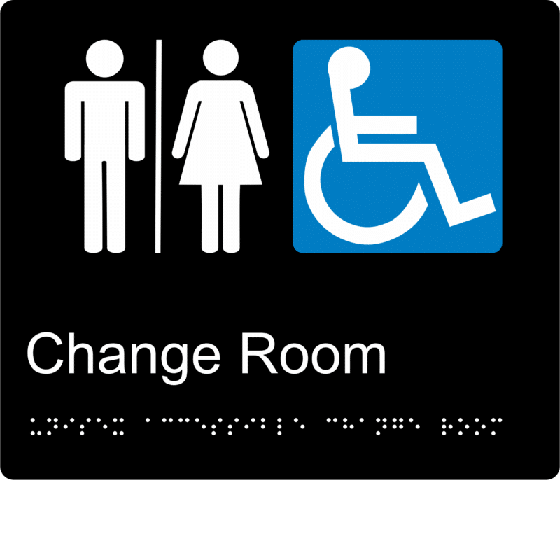 Unisex Accessible Change Room Braille Sign BT39 - Image 2