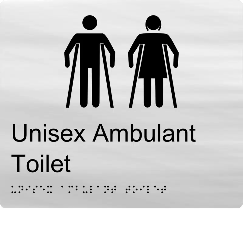 Unisex Ambulant Toilet Braille Sign BT40 - Image 3