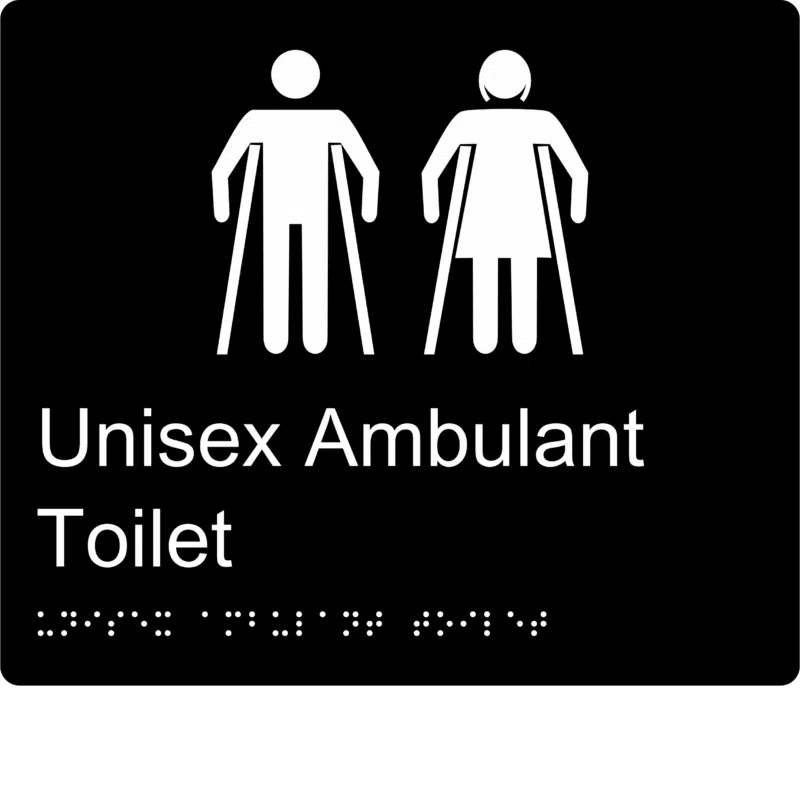 Unisex Ambulant Toilet Braille Sign BT40 - Image 2
