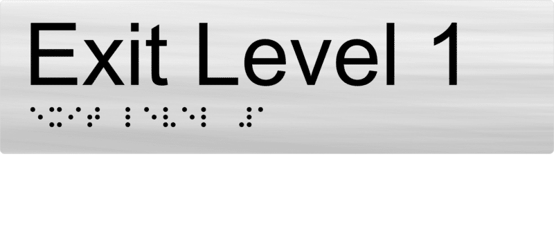 Exit Level 1 Braille Sign BTEX01 - Image 3
