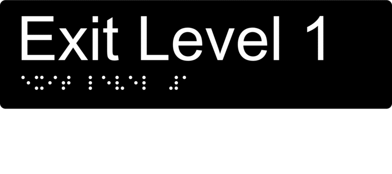 Exit Level 1 Braille Sign BTEX01 - Image 2