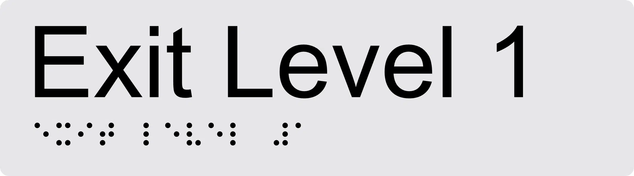 Exit Level 1 Braille Sign BTEX01