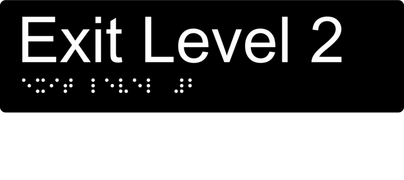 Exit Level 2 Braille Sign BTEX02 - Image 2