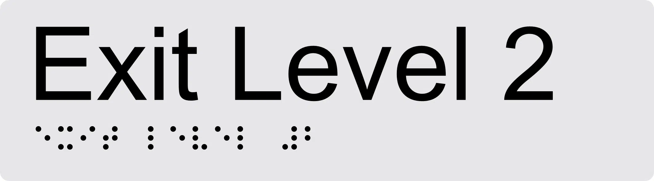 Exit Level 2 Braille Sign BTEX02
