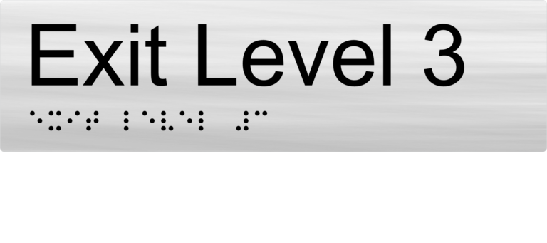 Exit Level 3 Braille Sign BTEX03- National Safety Signs