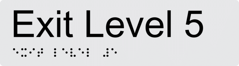 Exit Level 5 Braille Sign BTEX05