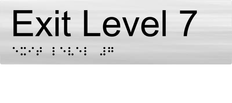 Exit Level 7 Braille Sign BTEX07 - Image 3