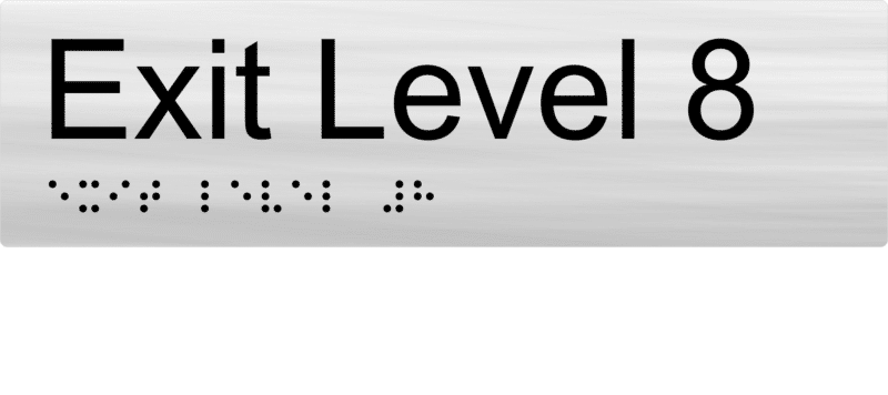 Exit Level 8 Braille Sign BTEX08 - Image 3