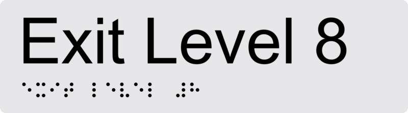 Exit Level 8 Braille Sign BTEX08