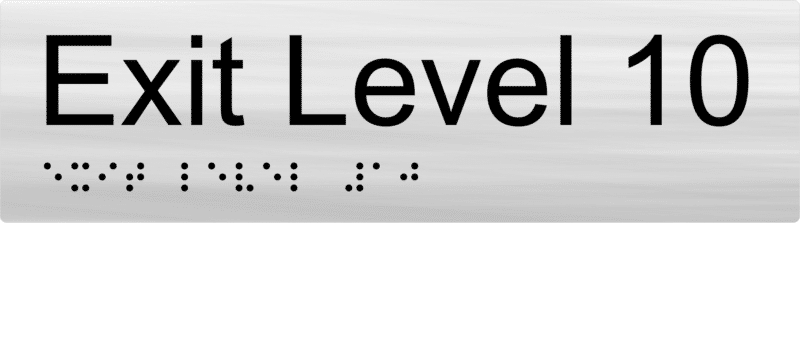 Exit Level 10 Braille Sign BTEX10 - Image 3