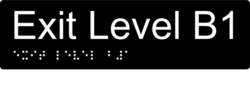 Exit Level B1 Braille Sign BTEX11 - Image 2