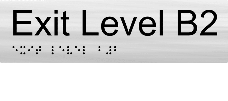 Exit Level B2 Braille Sign BTEX12 - Image 3