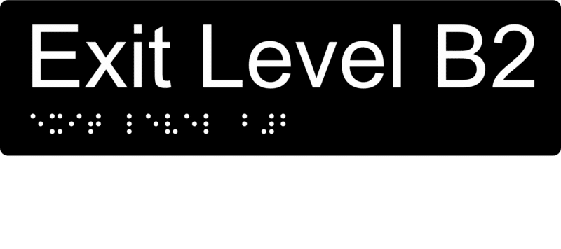 Exit Level B2 Braille Sign BTEX12 - Image 2