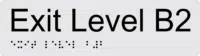 Exit Level B2 Braille Sign BTEX12