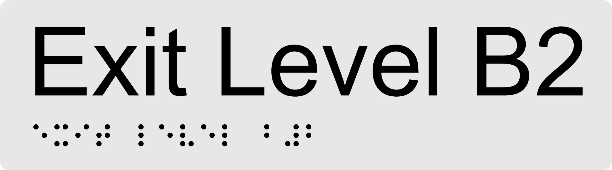 Exit Level B2 Braille Sign BTEX12