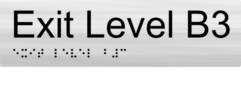 Exit Level B3 Braille Sign BTEX13 - Image 3