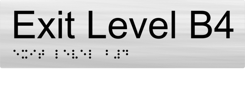 Exit Level B4 Braille Sign BTEX14 - Image 3