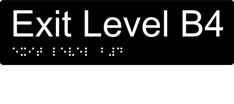Exit Level B4 Braille Sign BTEX14 - Image 2