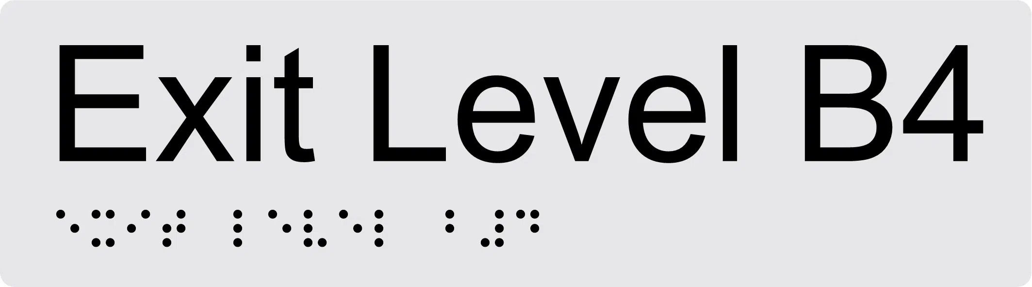 Exit Level B4 Braille Sign BTEX14